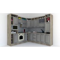 Bucatarie de Colt LEEA ART CORNER FRONT MDF STILE 240-260 ST. K002 / decor 210