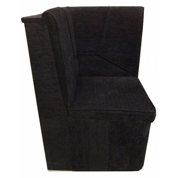 Colt Banca Tapitat, Negru, 62 x 62 x 92 cm