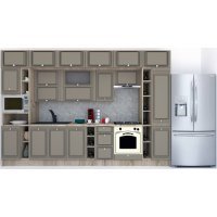 Bucatarie LEEA BEAUTY NEW 360 FRONT MDF CANYON K002 / decor 200