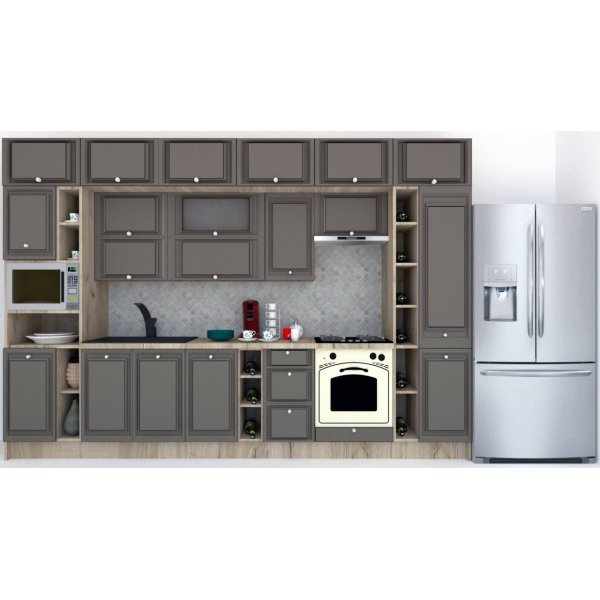 Bucatarie LEEA BEAUTY NEW 360 FRONT MDF CANYON K002 / decor 218