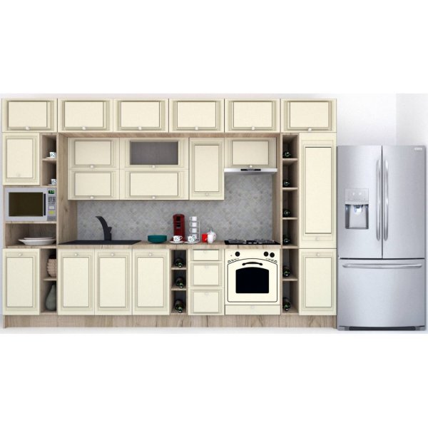 Bucatarie LEEA BEAUTY NEW 360 FRONT MDF CANYON K002 / decor 232