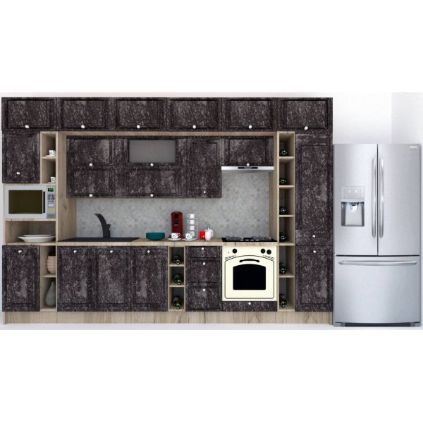 Bucatarie LEEA BEAUTY NEW 360 FRONT MDF CANYON K002 / decor 267
