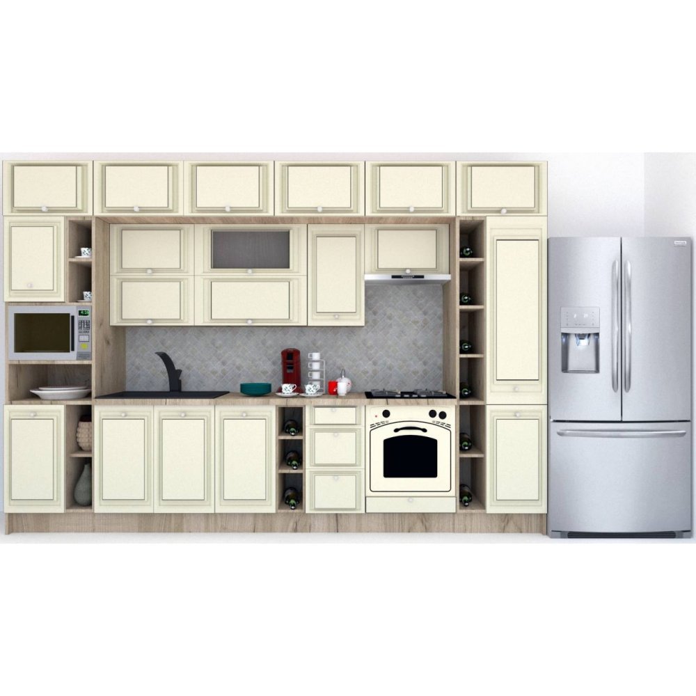 Bucatarie LEEA BEAUTY NEW 360 FRONT MDF OLDER K002 / decor 191