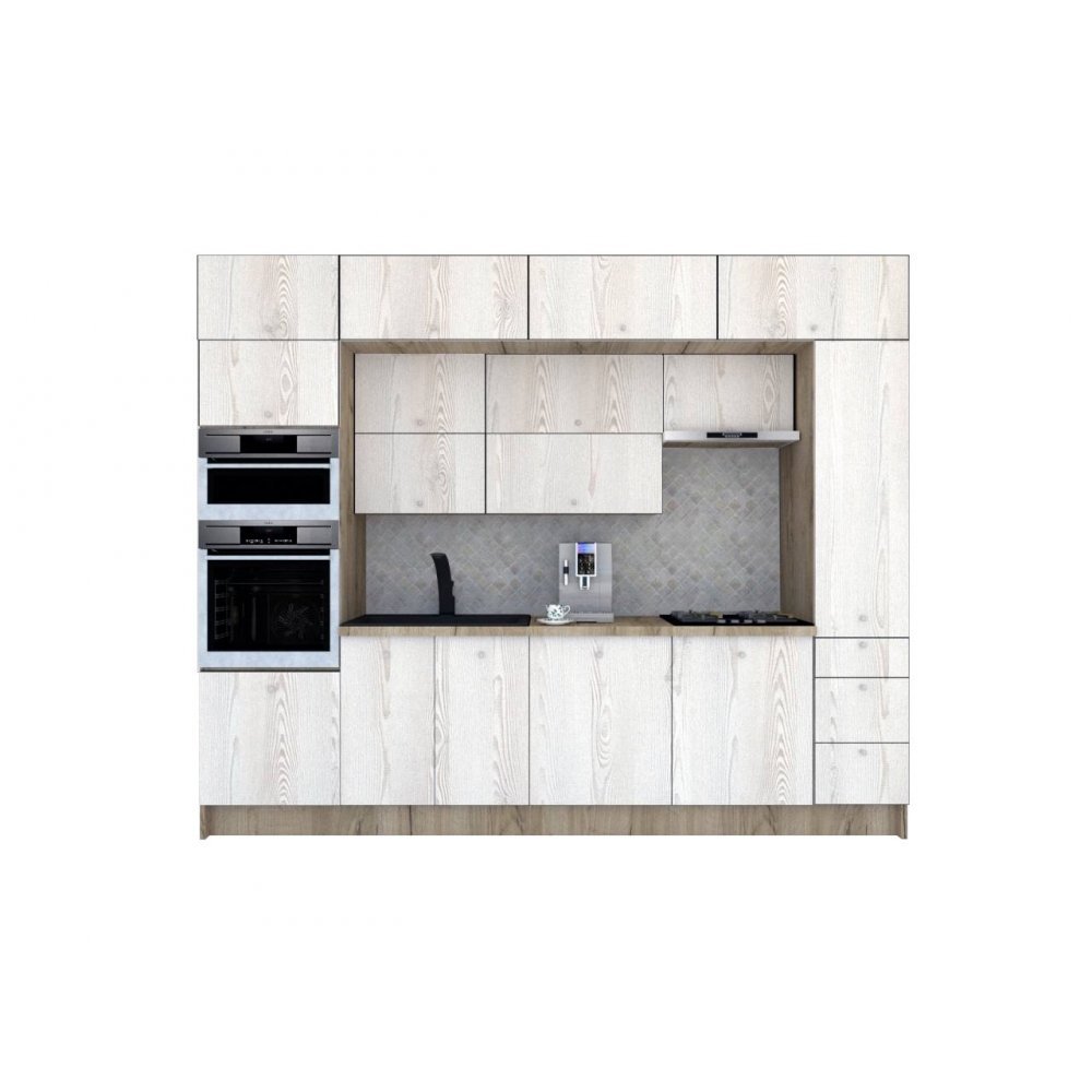 Bucatarie ZONE B 300 FRONT PAL K002 / decor K010