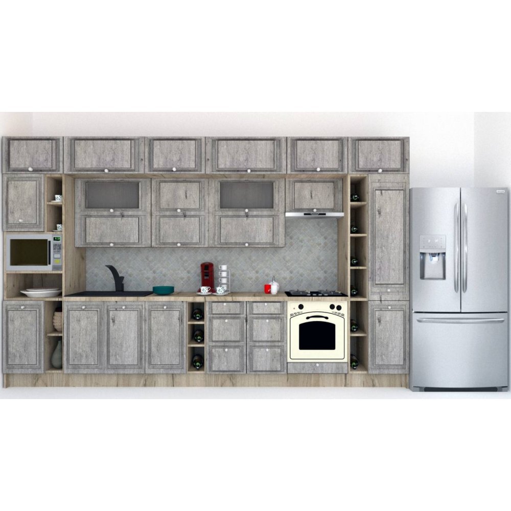 Bucatarie LEEA BEAUTY NEW 400 FRONT MDF STILE K002 / decor 246