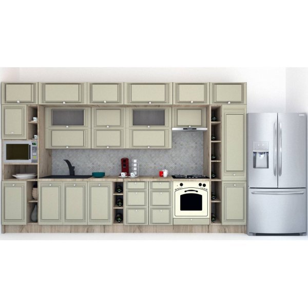 Bucatarie LEEA BEAUTY NEW 400 FRONT MDF ROSA K002 / decor 161