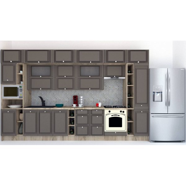 Bucatarie LEEA BEAUTY NEW 400 FRONT MDF ROSA K002 / decor 218