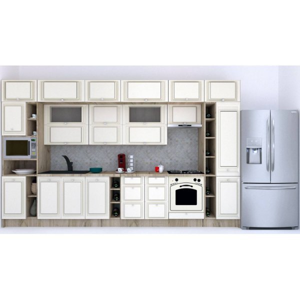 Bucatarie LEEA BEAUTY NEW 400 FRONT MDF ROSA K002 / decor 242