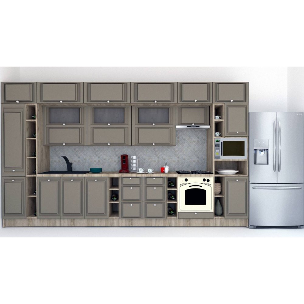 Bucatarie LEEA BEAUTY NEW 420 FRONT MDF ELBA K002 / decor 200