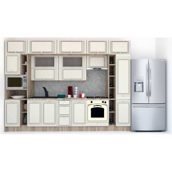 Bucatarie LEEA BEAUTY NEW 340 FRONT MDF ROSA K002 / decor 102