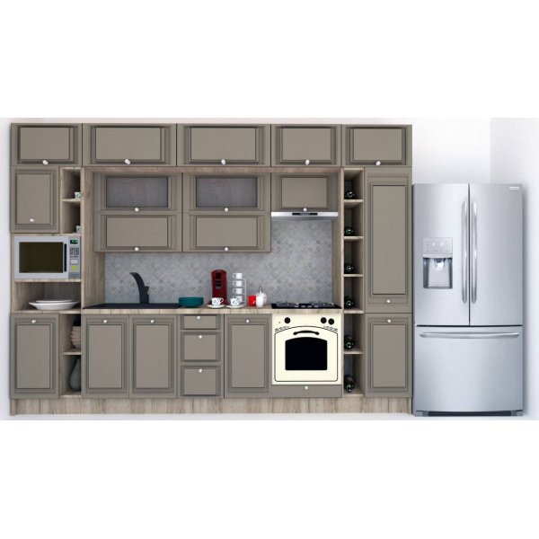Bucatarie LEEA BEAUTY NEW 340 FRONT MDF ROSA K002 / decor 200