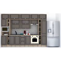 Bucatarie LEEA BEAUTY NEW 340 FRONT MDF ROSA K002 / decor 218