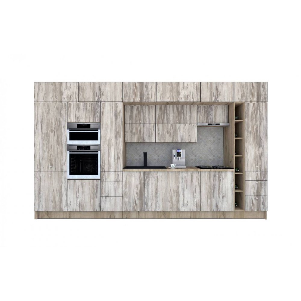Bucatarie ZONE B 420 FRONT PAL K002 / decor K084
