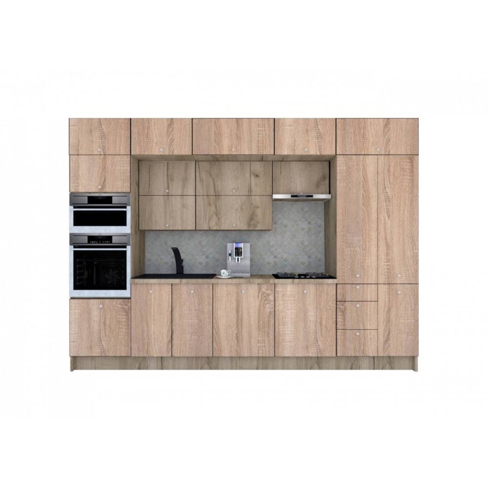 Bucatarie ZONE B COMBI 340 FRONT PAL K002 / decor 3025