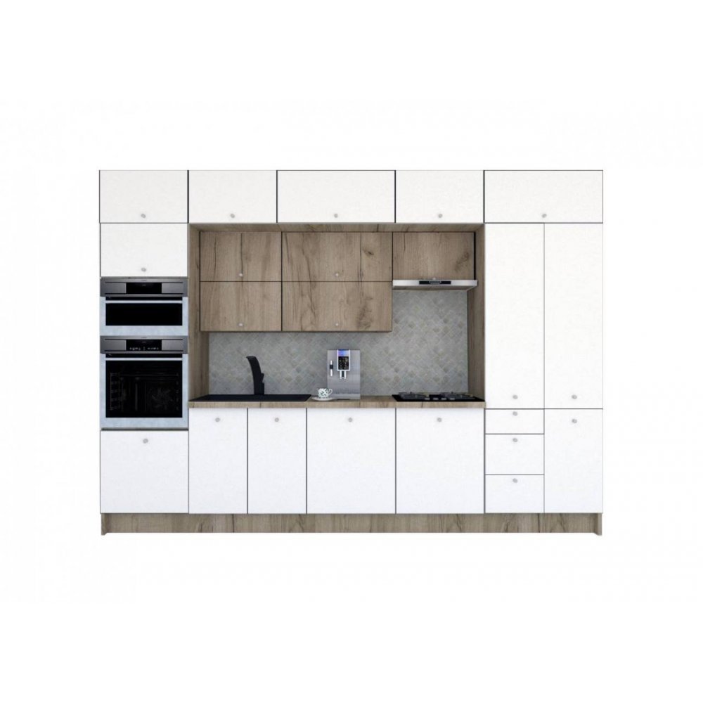 Bucatarie ZONE B COMBI 340 FRONT PAL K002 / decor 8100