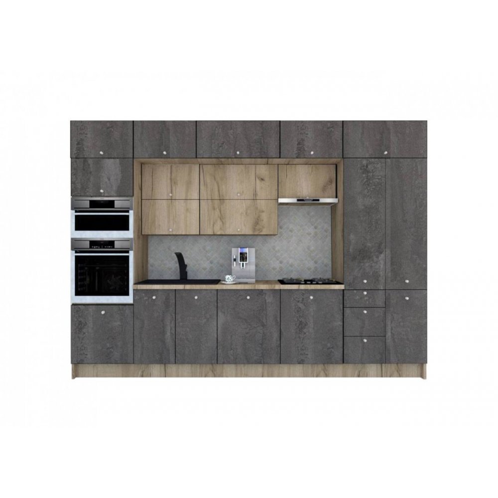 Bucatarie ZONE B COMBI 340 FRONT PAL K002 / decor K352