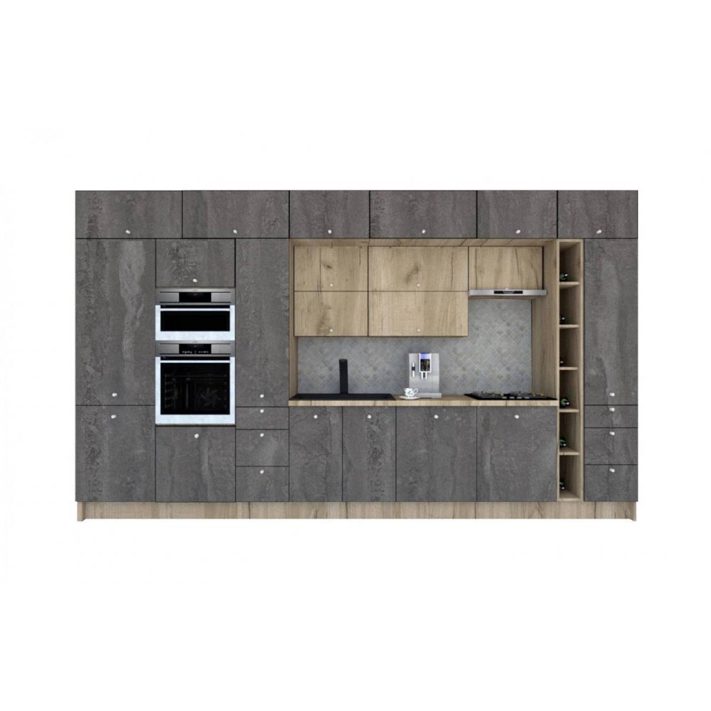 Bucatarie ZONE B COMBI 420 FRONT PAL K002 / decor K352