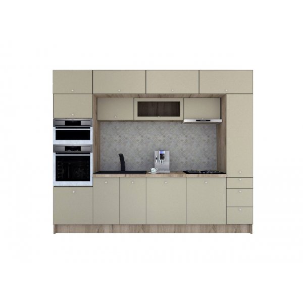 Bucatarie ZONE A 300 FRONT MDF K002 / decor 161