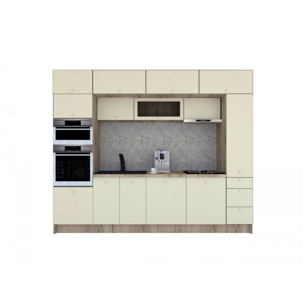 Bucatarie ZONE A 300 FRONT MDF K002 / decor 191