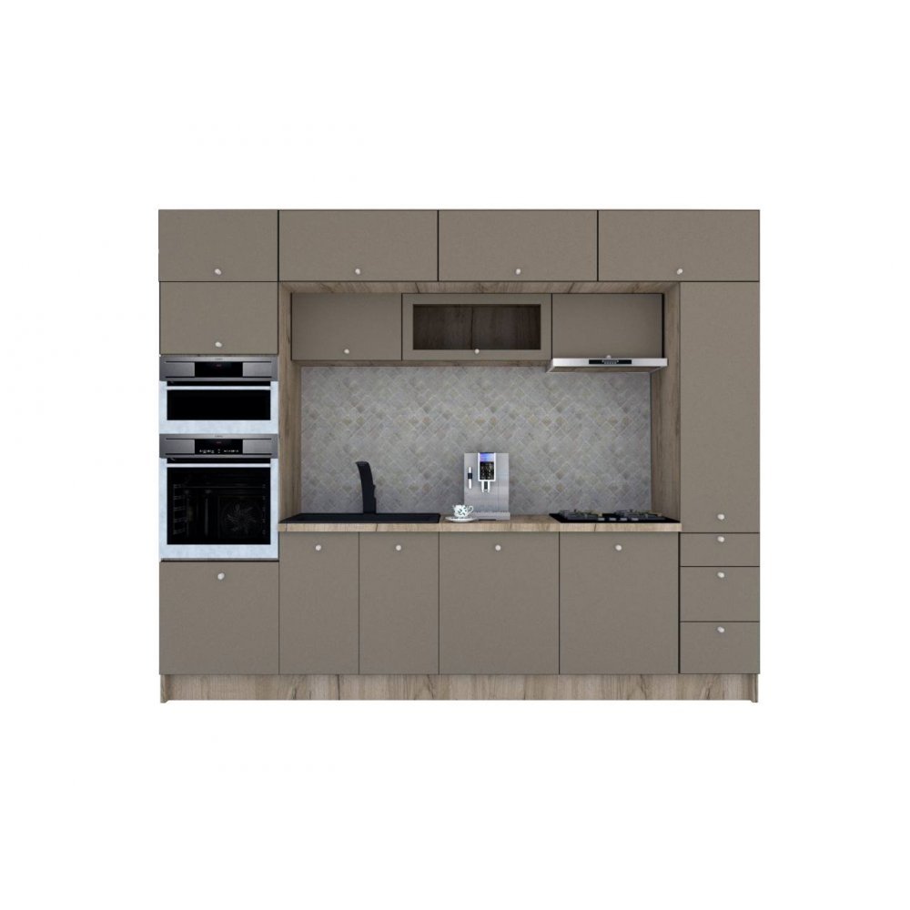 Bucatarie ZONE A 300 FRONT MDF K002 / decor 200