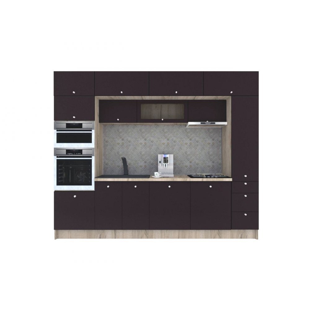 Bucatarie ZONE A 300 FRONT MDF K002 / decor 244