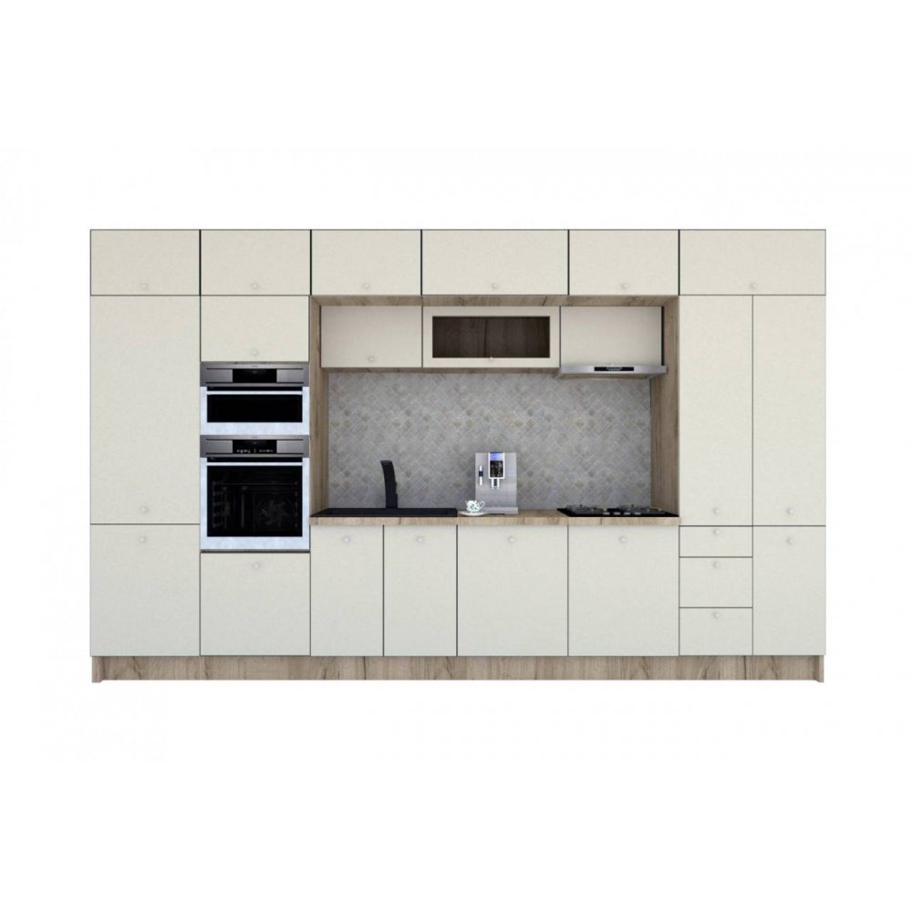 Bucatarie ZONE A 400 FRONT MDF K002 / decor 102