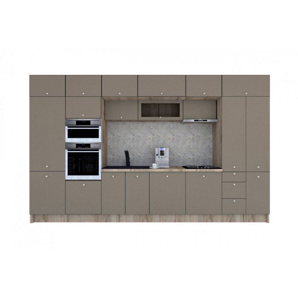 Bucatarie ZONE A 400 FRONT MDF K002 / decor 200