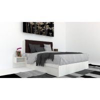 Pat Tapitat LEX 120 cu 2 noptiere, Decor 8508 / Kronos 06