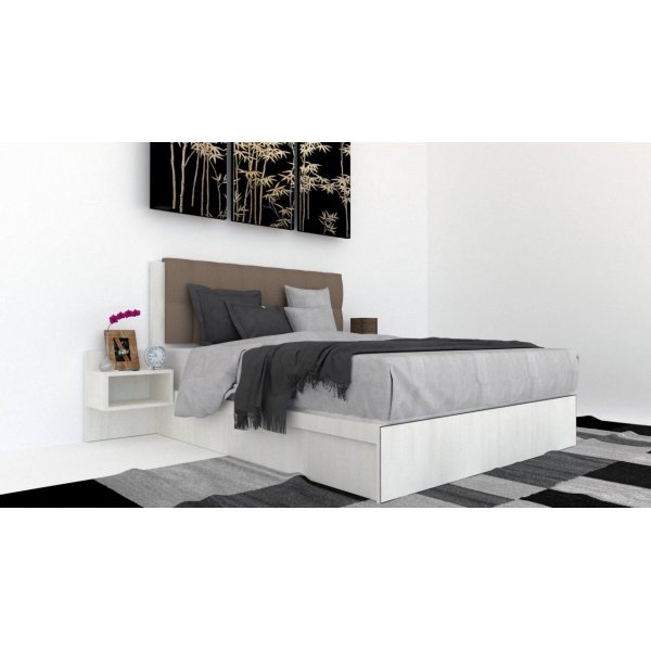 Pat Tapitat LEX 140 cu 2 noptiere, Decor 8508 / Haiti 03