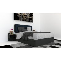 Pat Tapitat LEX 120 cu 2 noptiere, Decor 0164 / Peru 09