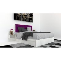 Pat Tapitat LEX 160 cu 2 noptiere Decor 8508 / Rico 07