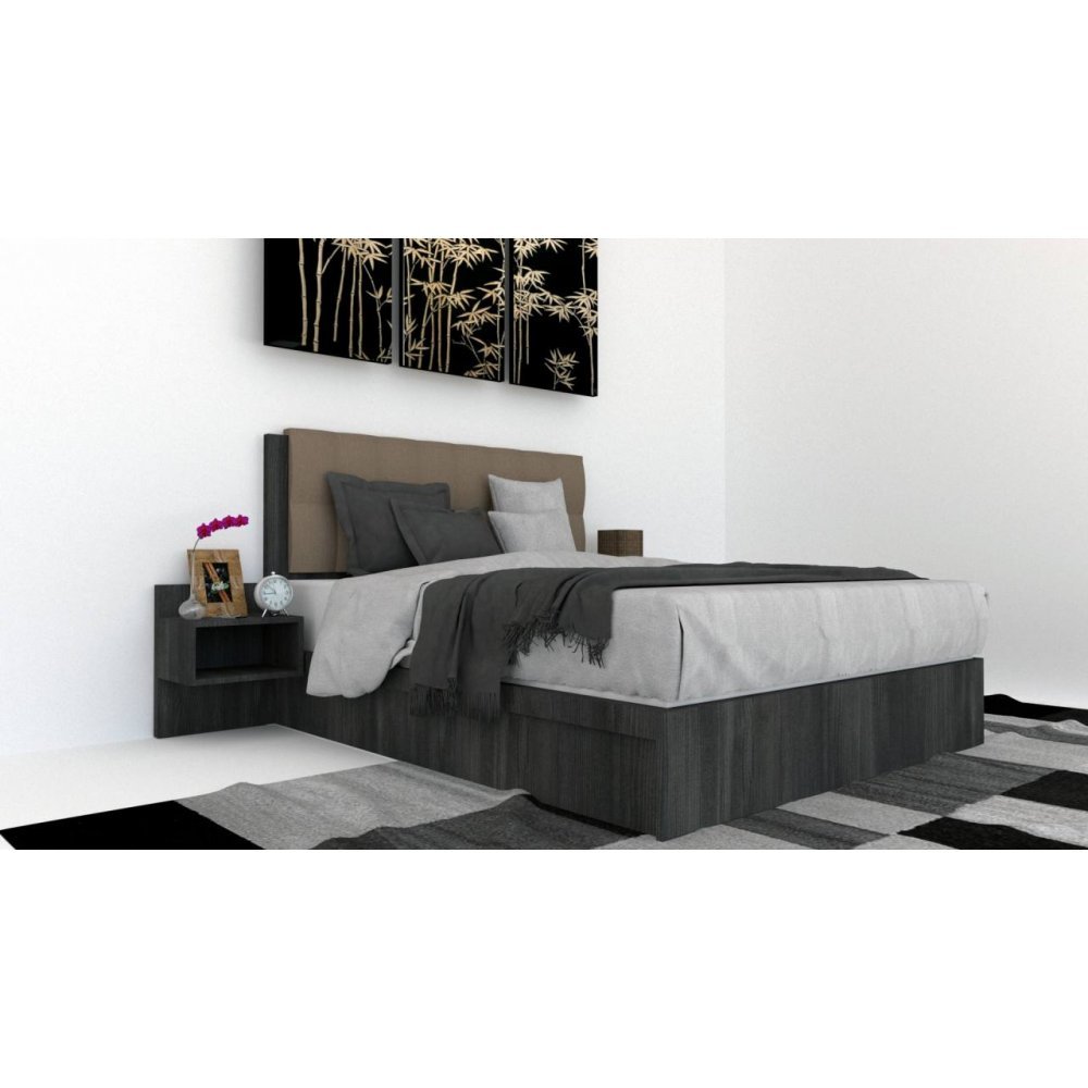 Pat Tapitat LEX 180 cu 2 noptiere, Decor 8509 / Haiti 03