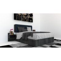 Pat Tapitat LEX 180 cu 2 noptiere, Decor 8509 / Peru 09 Pat Tapitat LEX 180 cu 2 noptiere, Decor 8509 / Peru 09