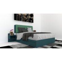 Pat Tapitat LEX 140 cu 2 noptiere, Decor 0244 / Rico 18 Pat Tapitat LEX 140 cu 2 noptiere, Decor 0244 / Rico 18