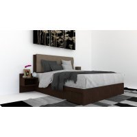 Pat Tapitat LEX 140 cu 2 noptiere, Decor 8548 / Haiti 03