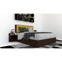 Pat Tapitat LEX 160 cu 2 noptiere Decor 8548 / Rico 10