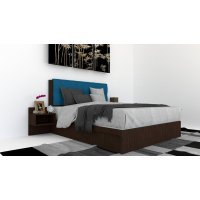 Pat Tapitat LEX 160 cu 2 noptiere Decor 8548 / Rico 11