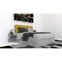 Pat Tapitat LEX 120 cu 2 noptiere, Decor 4298 / Rico 10