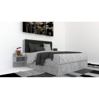 Pat Tapitat LEX 140 cu 2 noptiere, Decor 4298 / Kronos 34