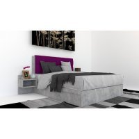 Pat Tapitat LEX 180 cu 2 noptiere, Decor 4298 / Rico 07