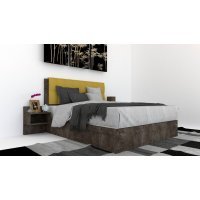 Pat Tapitat LEX 180 cu 2 noptiere, Decor 4299 / Rico 10