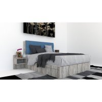 Pat Tapitat LEX 160 cu 2 noptiere Decor K084 / Aura 12