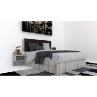 Pat Tapitat LEX 160 cu 2 noptiere Decor K084 / Kronos 06