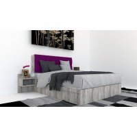 Pat Tapitat LEX 160 cu 2 noptiere Decor K084 / Rico 07