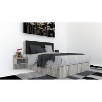 Pat Tapitat LEX 180 cu 2 noptiere, Decor K084 / Kronos 34