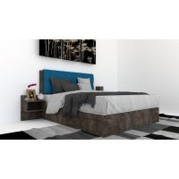 Pat Tapitat LEX 160 cu 2 noptiere Decor 4299 / Rico 11
