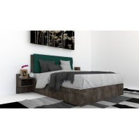 Pat Tapitat LEX 140 cu 2 noptiere, Decor 4299 / Kronos 04