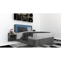 Pat Tapitat LEX 160 cu 2 noptiere Decor K352 / Aura 12