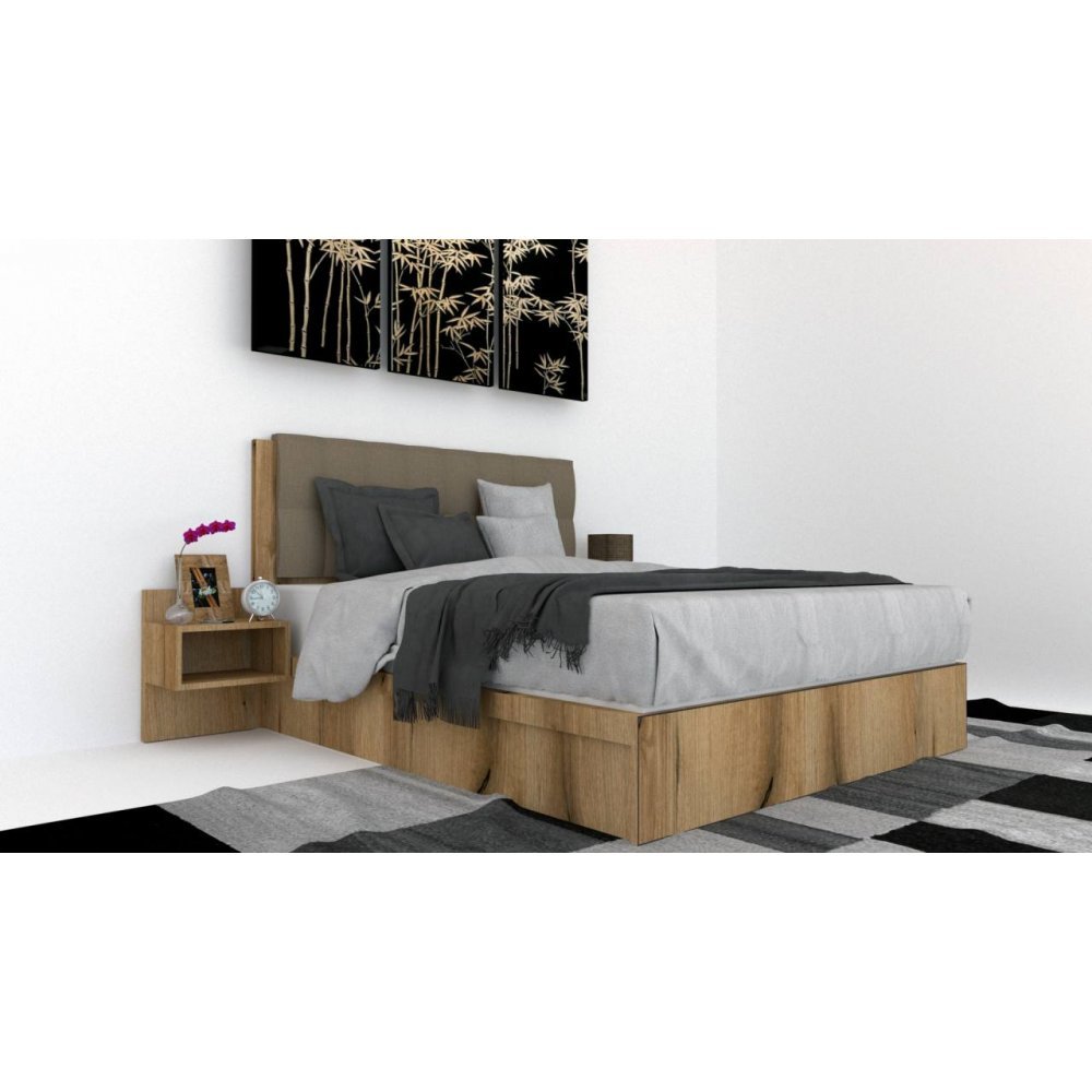 Pat Tapitat LEX 180 cu 2 noptiere, Decor K366 / Haiti 03