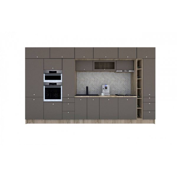 Bucatarie ZONE A 420 FRONT MDF K002 / decor 218